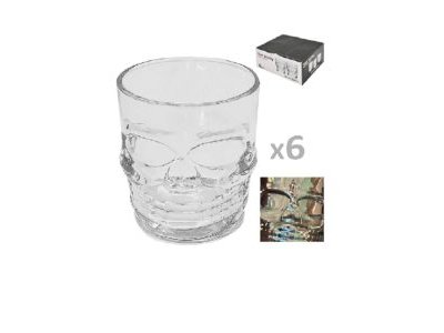 Набор стаканов "Череп" 6шт/наб 300мл R29803-Grey (8наб)