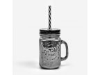 Чашка-банка с закручивающейся крышкой и трубочкой "Ice cold Drink" 450мл R93377 (48шт)